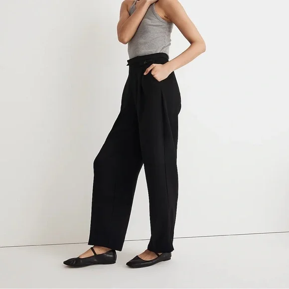 NEW / Madewell The Rosedale High-Rise Straight Pant in Crepe / B003 - Picture 4 of 7